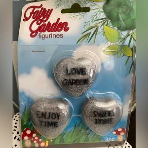 🆕🧚🏻‍♀️ DISCONTINUED FAIRY GARDEN “STONE GARDEN HEARTS” COLLECTIBLE FIGURINES!